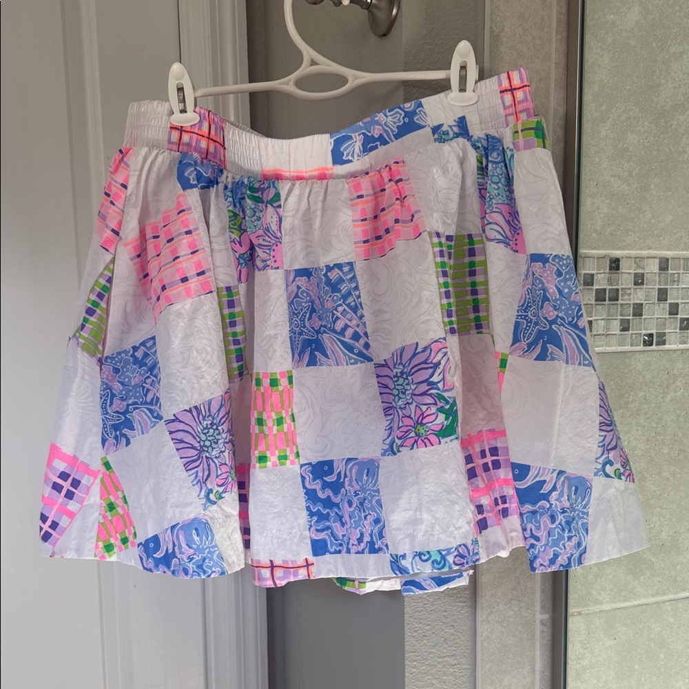 Lilly Pulitzer Dani Skirt Patch Me If You Can Size XL New with Tag + has pockets